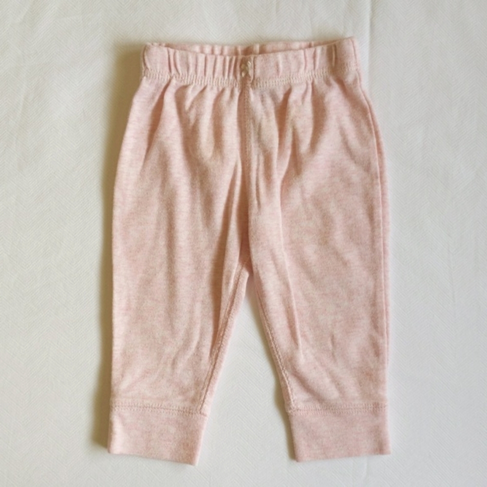 carter's soft pink marl joggers pants 6 months baby girl